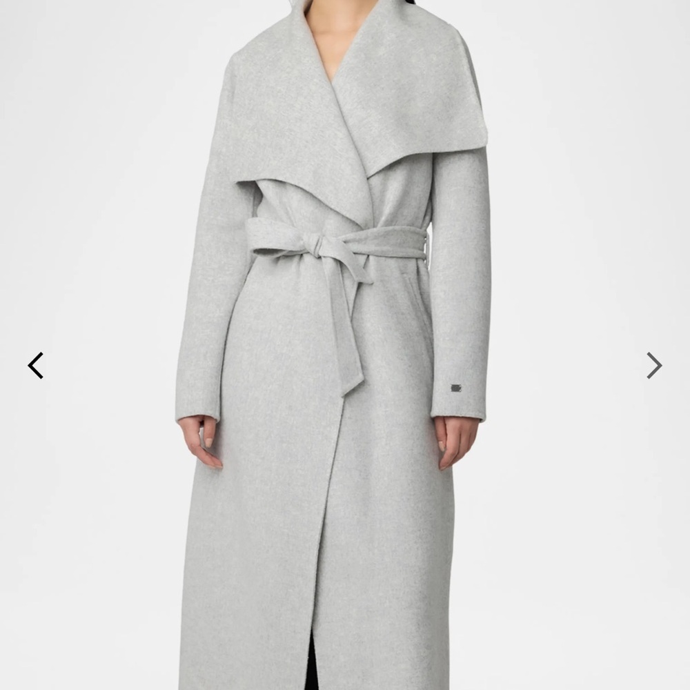 Soia & Kyo Gray Shawl Collar Full-Length Coat
